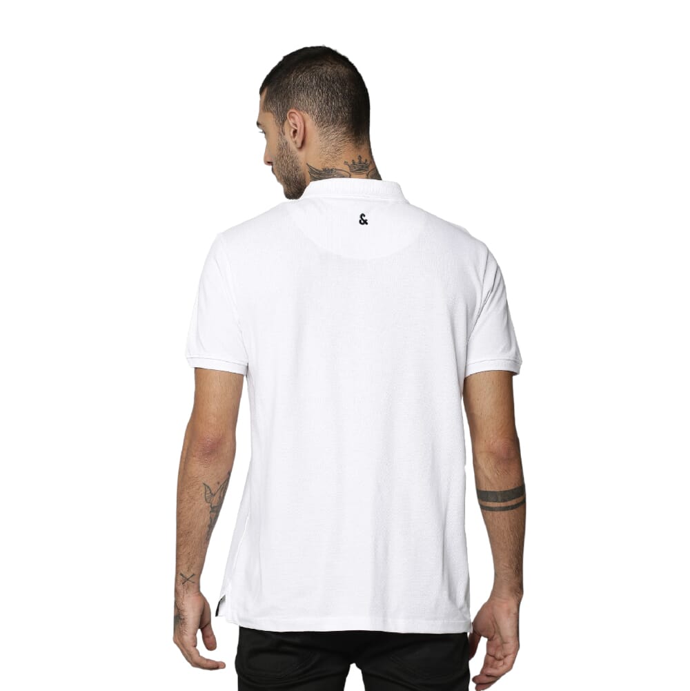 Jack&Jones Plain Polo T-Shirt- White